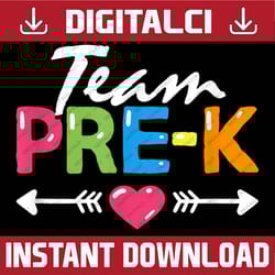 team pre-k preschool teacher student back to school png file sublimation