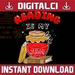 reading is my jam, teacher book lover back to school png file sublimation