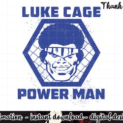 marvel luke cage retro power man gym workout graphic png, sublimation