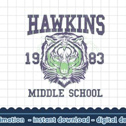 netflix stranger things hawkins middle school 1983 tiger png,digital print