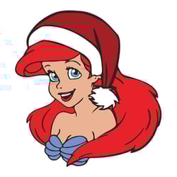ariel christmas hat, christmas svg, christmas svg, silhouette svg fies