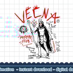 stranger things 4 vecna doodle collage png,digital print