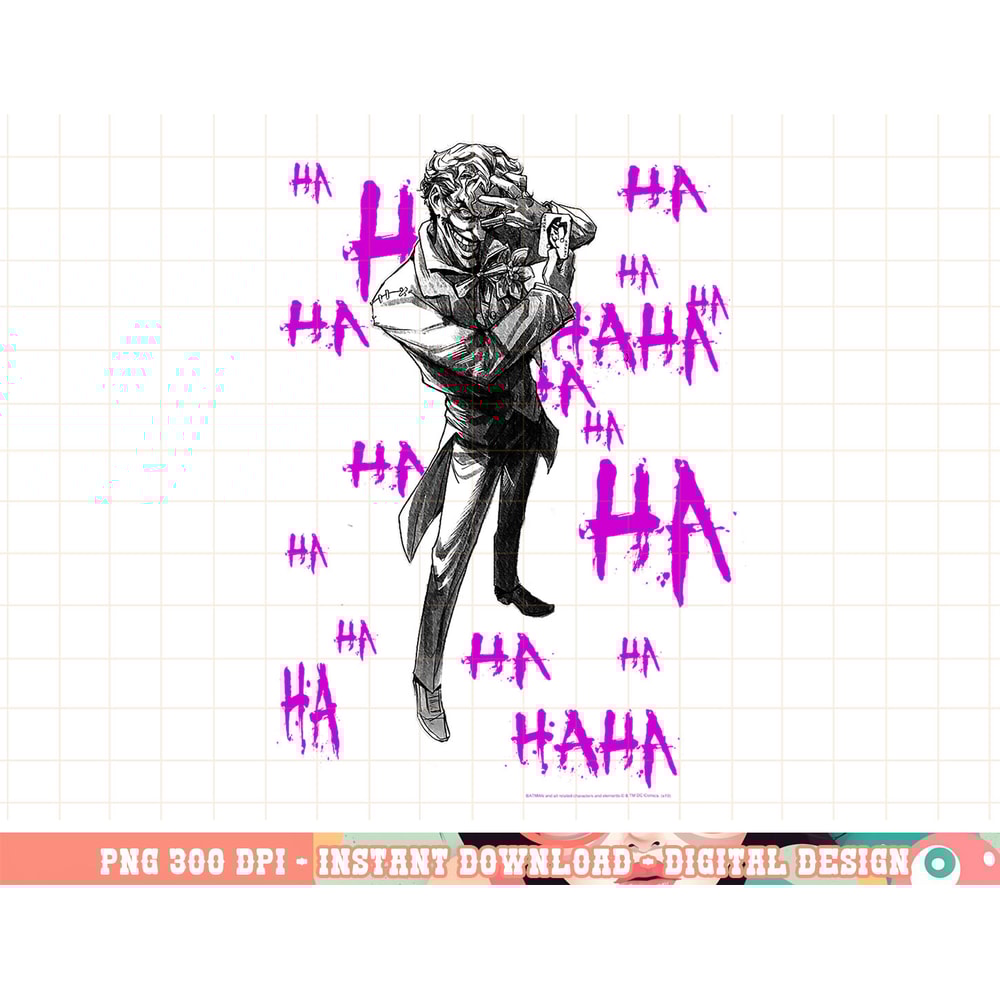 DC Comics Joker HAHAHA Portrait png, digital print,instant download.jpg