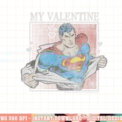 dc comics superman my valentine comic portrait png, digital print,instant download