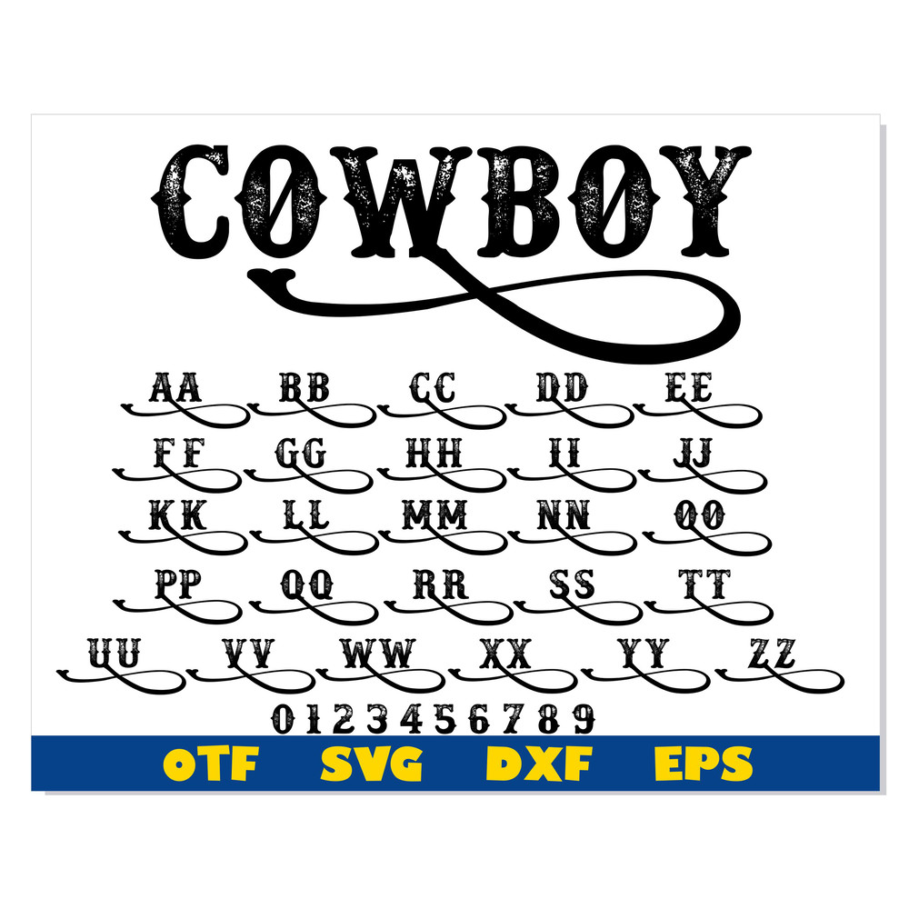 Western Cowboy Font with Tails 1.jpg