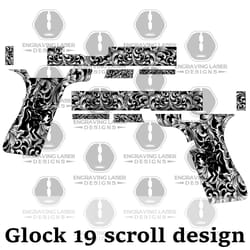 engraving laser glock 19 scroll design