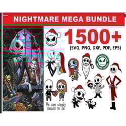 400 files the nightmare before christmas svg bundle, jack skellington svg, nightmare before christmas svg, instant downl