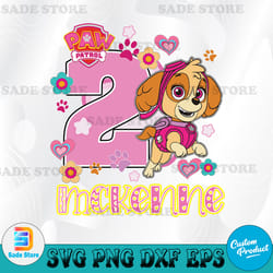 paw patrol birthday girl svg, personalized birthday family svg, custom birthday paw patrol svg, paw patrol party