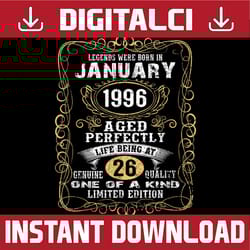 legend born in january 1996 26 year old 26th birthday png