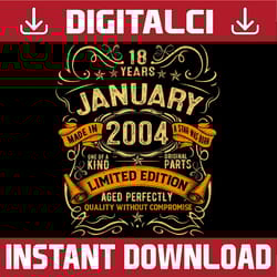 18 year old vintage january 2004 18th birthday party png