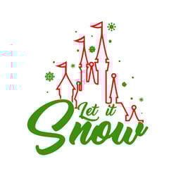 christmas castle quote, let it snow, inspired christmas svg, silhouette svg fies