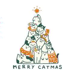 merry catmas svg, merry catmas vector, catmas tree svg, catmas tree vector, funny cats christmas , silhouette svg fies