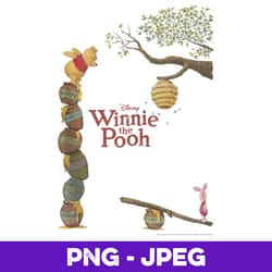 disney winnie the pooh & piglet honey pot stack v2 , png design, png instant download