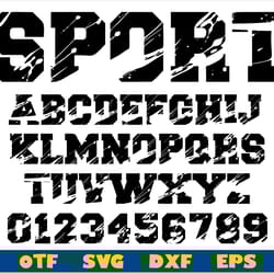 sport distressed font otf, college font svg, varsity font svg, distressed font svg cricut, varsity college letters