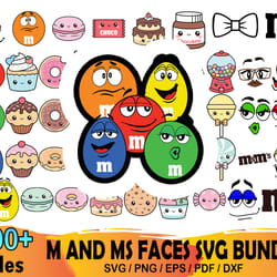 100 m and ms faces svg bundle, m and m svg, mm logo svg