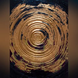 modern painting interior acrylic painting circle abstract painting golden circle painting home gold painting 3d art