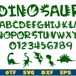 dinosaur font otf, dinosaur font svg, dinosaur svg, baby font, kids fonts, childrens font, boys fonts, dinosaur letters