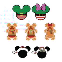 gingerbread svg, santa svg, reindeer svg, snowman svg, silhouette svg fies