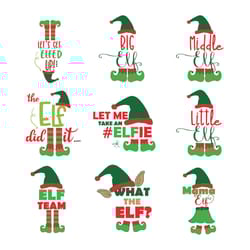 elf svg, bundle, christmas svg, silhouette svg fies