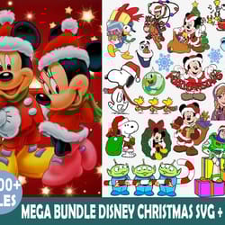 mega bundle disney christmas svg, png, disney svg