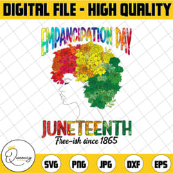 free-ish since 1865 png sublimation design, juneteenth celebrating 1865 png, emancipation day png, afro png, black women