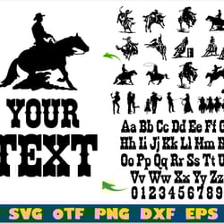 western cowboy rodeo svg bundle | western font svg cowboy svg png western font otf, cowboy svg shirt, western png