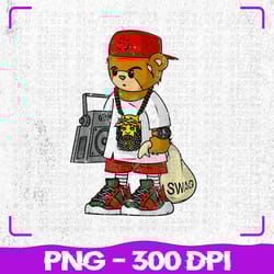 teddy bear png, rap hip hop png, lover clothing hipster png, sublimation, png files, sublimation png, png