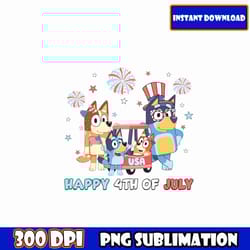 happy 4th of july, blue & friends 4th july png bundle, blue dog 4th of july png, fourth of july bundle, independence day