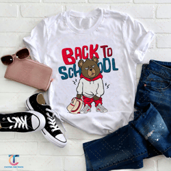 back to school tdigital, bear go to school sweatdigital, retro hippie digital, first day of school crewneck