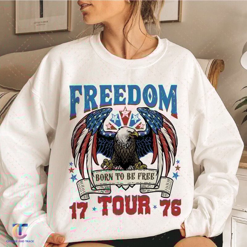 Retro 4th of July Shirt, American Bald Eagle Shirt, Fourth of July Shirt, Independence Day Tee, USA shirt, Patriotic Sweatshirt,Freedom Tee - 1.jpg