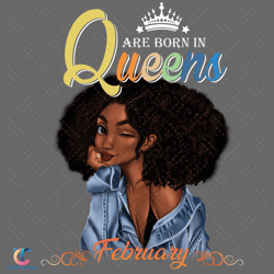 queens are born in february black girl birthday png, birthday png, february birthday png, queens are born in february pn