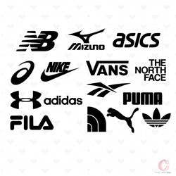 brand logo bundle svg, sport brand svg, nike logo svg, fila logo svg, adidas logo svg