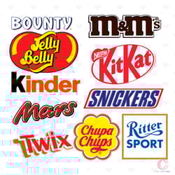 candy logos svg, chocolate labels clipart, sweet brand logos, candy svg, logo bundle svg, candy brand logo svg