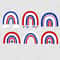 Red White & Blue Rainbow SVG Cut File Set of 6 Cute Patriotic Independence Day July 4th America Rainbow PNG Instant Digital DOWNLOAD - 1.jpg