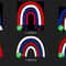 Red White & Blue Rainbow SVG Cut File Set of 6 Cute Patriotic Independence Day July 4th America Rainbow PNG Instant Digital DOWNLOAD - 2.jpg