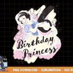 disney princesses snow white sixth birthday princess png, sublimation, digital print