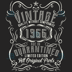 vintage quality without compromise 1966 svg, birthday svg, born in 1966 svg, turning 54 svg, 54th birthday svg, 54th bir