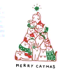 merry christmas tree cat christmas, christmas svg, christmas svg, silhouette svg fies