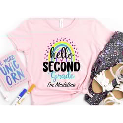 hello second grade shirt, 2nd grade shirt, back to school shirt, first day of school shirt, hello kindergarten teacher,