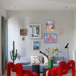 abstract painting with chandelier acrylic on cardboard fauvism art abstract painting interior decor wall art galainart