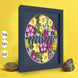 flower mum papercut light box