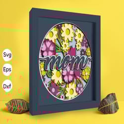 flower mom papercut light box