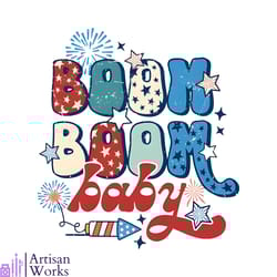 boom boom baby 4th of july fireworks american flag png
