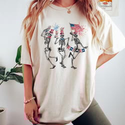 4th of july skellies, 4th of july shirts, dancing skeleton shirt, american flag shirt,4th of july, stars and stripes