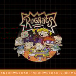 nickelodeon rugrats distressed group shot logo png, sublimate, digital print