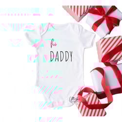 hi daddy baby onesie, pregnancy announcement bodysuit , cute pregnancy reveal baby onesie