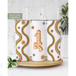 retro groovy nanny tumbler for nanny mother's day gift - cute birthday gift for nanny - nanny travel, to go cup - nanny