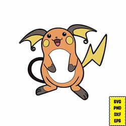 pokemon raichu svg, pokemon svg, pokemon cricut, pokemon layered, pokemon png, pikachu svg, pokemon clipart, svg files