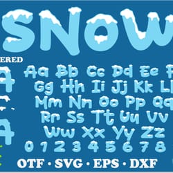 snow font svg layered cricut | christmas font svg, christmas font otf, christmas letters svg, snow svg, snow letters svg