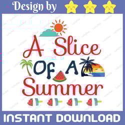 a slice of summer svg cut file | instant download | printable vector clip art | beach shirt print | summer watermelon